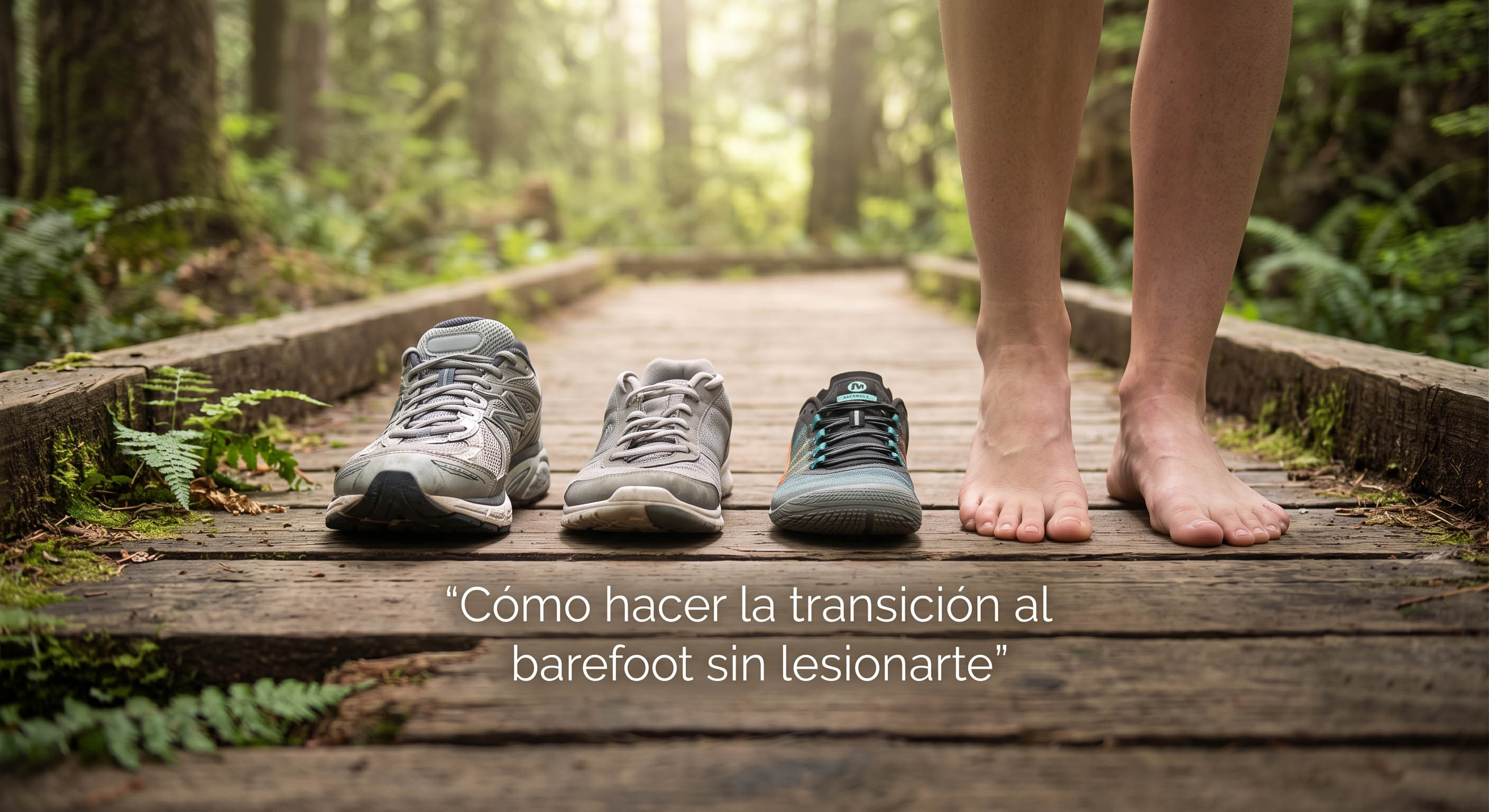 Transición al calzado barefoot: pies descalzos sobre terreno natural fortaleciendo la musculatura plantar y el arco del pie